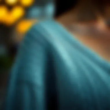 The Texture that Defines Style Close-up of a low-shoulder sweater fabric texture