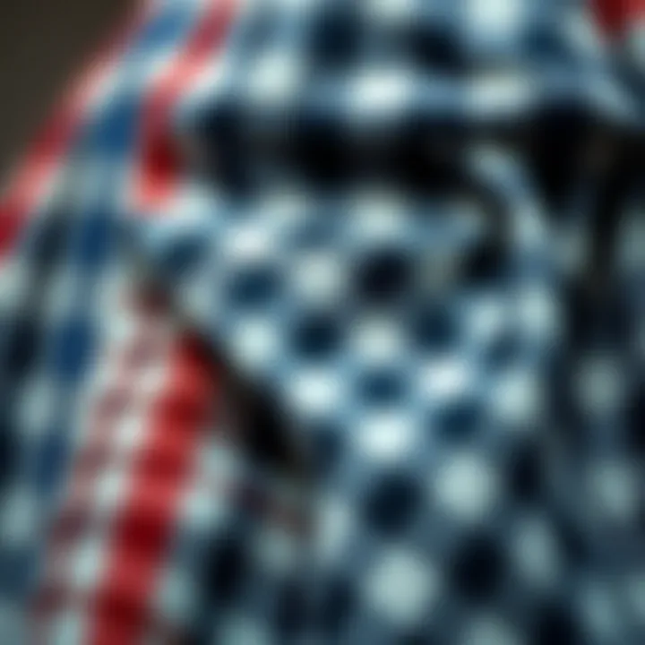 A close-up view of fabric patterns emphasizing the elegance of checkered skirts.