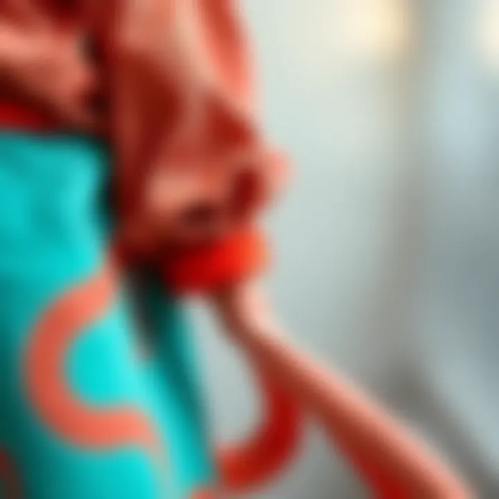 Trendy fabric and color combinations for dress sleeves