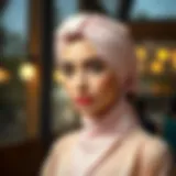 Sophisticated Chiffon Turban Style Elegant chiffon turban in a soft pastel color