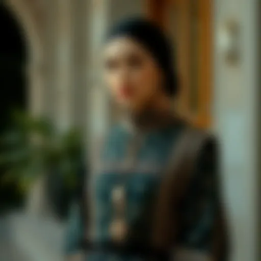 Elegant modest outfit showcasing a blend of tradition and modern fashion