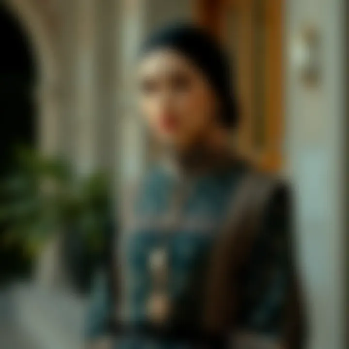 Elegant modest outfit showcasing a blend of tradition and modern fashion