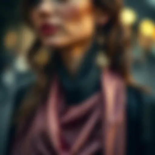 Elegant Shawl with Earrings Elegant shawl showcasing earrings