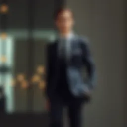 Elegant tailored suit showcasing a refined silhouette