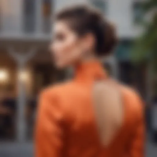 Elegant updo hairstyle complementing a stylish jumpsuit