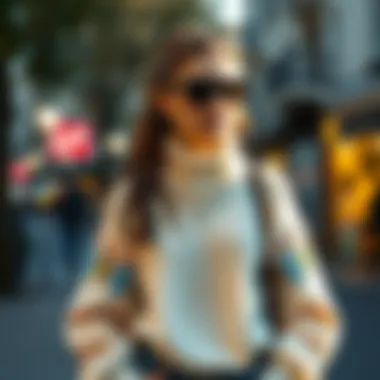 Fashionable outfit featuring a trendy sweater