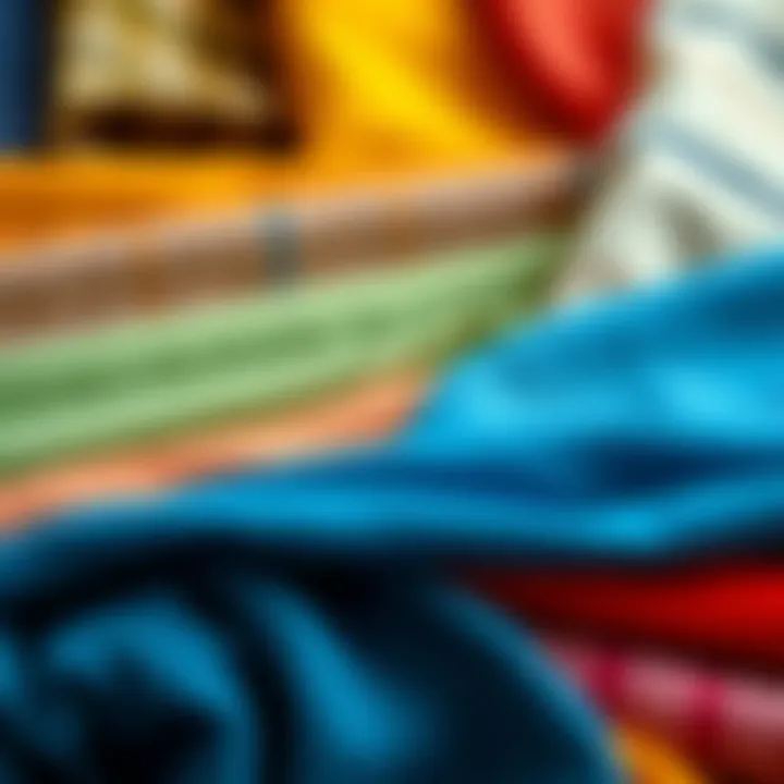 Variety of fabric swatches showcasing different textures and colors