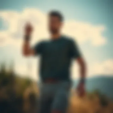 Man participating in a summer outdoor activity wearing shorts