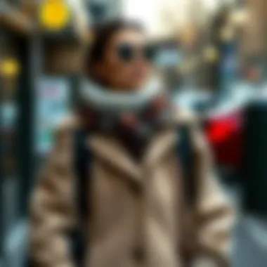 Layering for Warmth and Style Layered outfit with winter coat and accessories