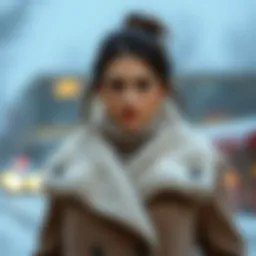 Stylish winter coat showcasing elegance