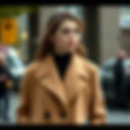 Elegant overcoat design showcasing contemporary style