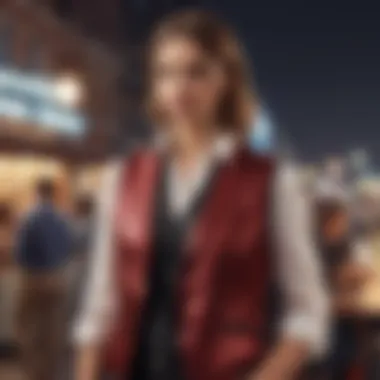 Fashionable Social Event Look Fashionable outfit featuring a glossy vest at a social event