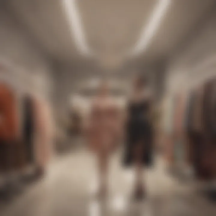 An elegant boutique showcasing exclusive fashion items.