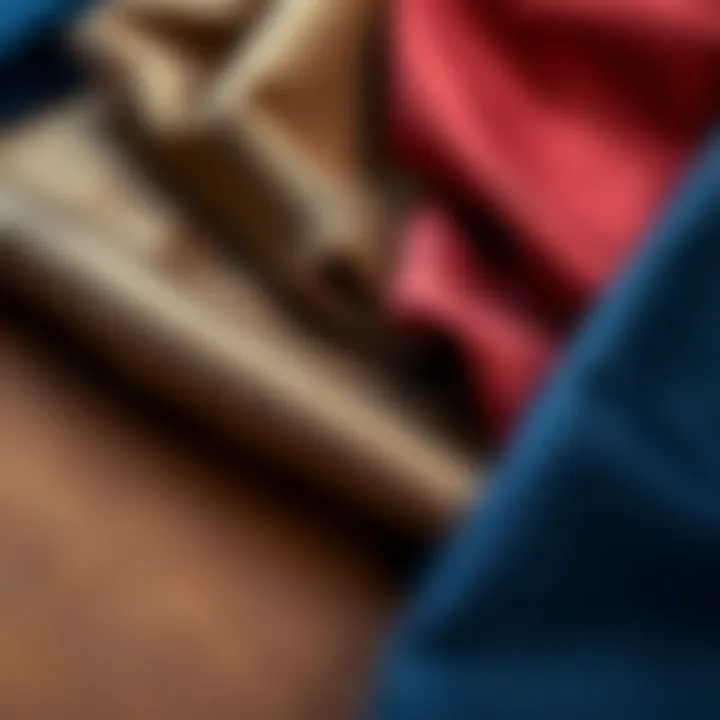 Diverse Suit Fabrics Fabric swatches highlighting various textures suitable for suits