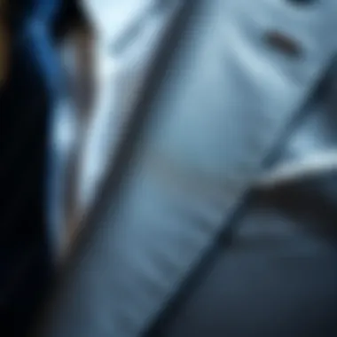 The Intricacies of Sport Slim Fit Suit Fabric Close-up of fabric texture and design details of a sport slim fit suit