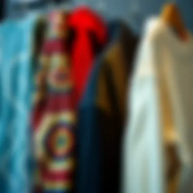 Variety of fabrics used for long-sleeved sweaters displayed artistically.