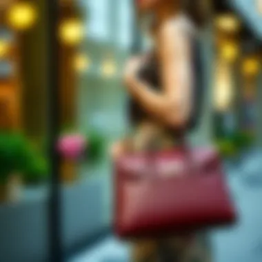Luxurious Handbag Fashion Fashionable woman with a luxurious handbag