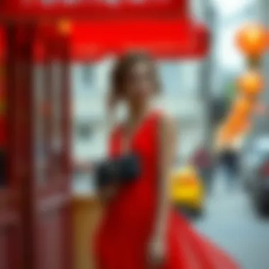 Perfect Pairings: Accessories for Long Red Dresses Stylish long red dress paired with accessories for a special occasion