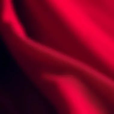 The Texture That Speaks Style Close-up of fabric showcasing the texture of a red dress