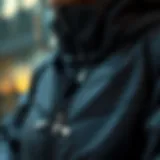 The Fusion of Elegance and Functionality Elegant zipper detail on a modern outerwear piece