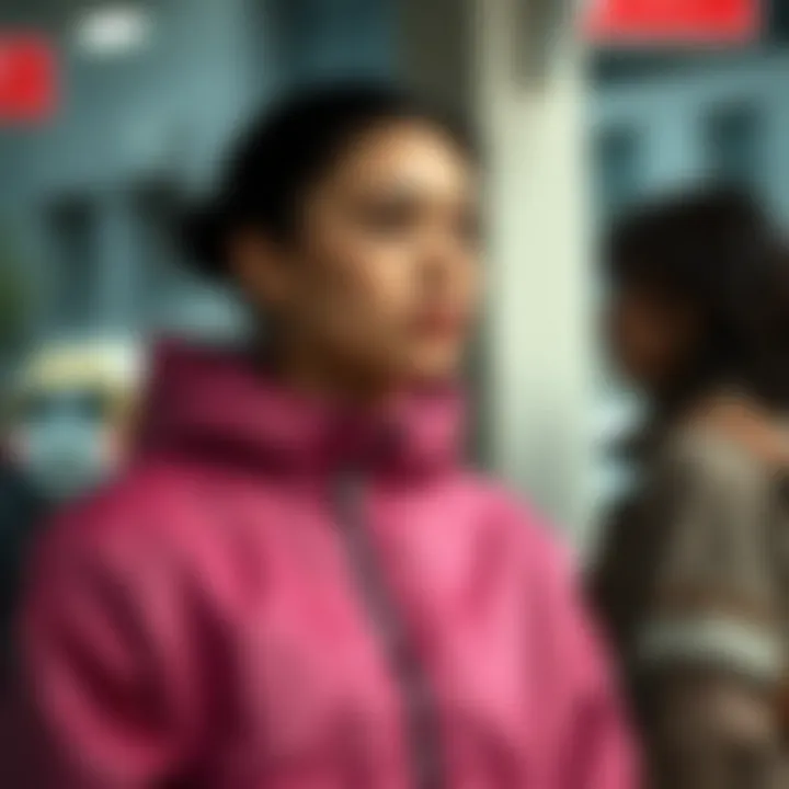 Zippered Feraces in Everyday Life Fashion-forward individuals wearing zippered feraces in various settings