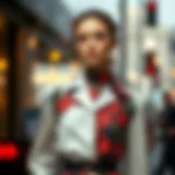 Elegant ferace design showcasing modern fashion trends