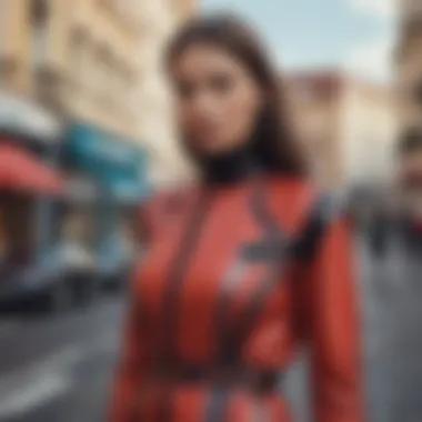 Modern Fashion with Ferace Elements A modern outfit incorporating Ferace fabric elements in a stylish design