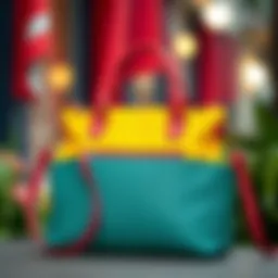 Stylish zippered bag in a vibrant color