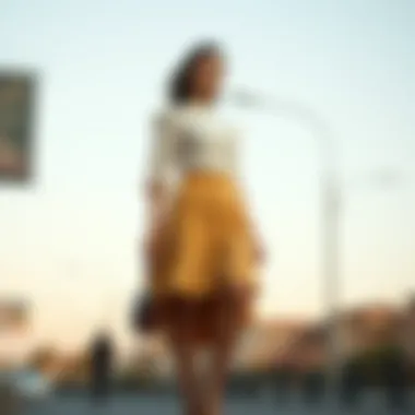 Chic Combination with Ruffled Skirt Stylish ruffled skirt combined with a chic top