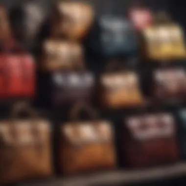 Creative Arrangement: A Variety of Functional Bag Styles Different styles of functional bags arranged creatively for visual appeal.