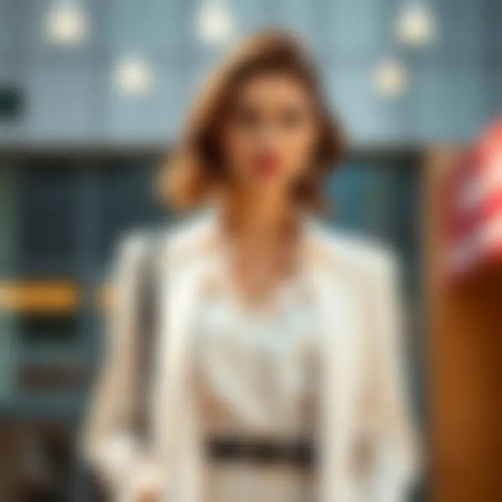 Stylish combination of a blouse and a jacket reflecting modern fashion trends