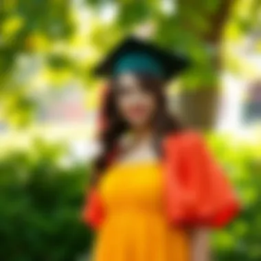 Vibrant Color Combinations for Graduation Dresses Colorful graduation dress combinations