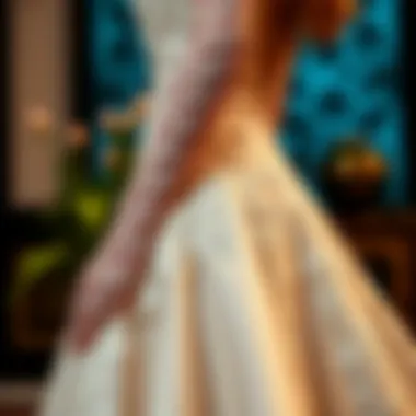 Intricate lace detailing on a gown showcasing elegance and style