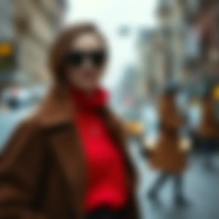 Stylish outfit combinations featuring high-neck coats