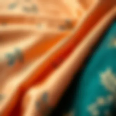 Close-up of luxurious fabrics used in hakim yaka ferace