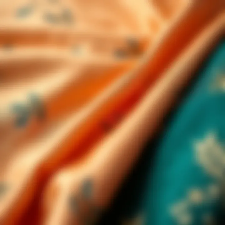 Close-up of luxurious fabrics used in hakim yaka ferace