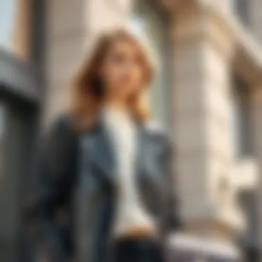 Versatile Styling with Plush Leather Jacket Fashionable outfit combinations featuring plush leather jacket