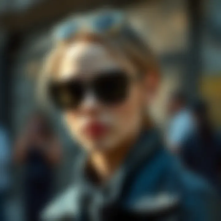 Creative design of a digital avatar emphasizing identity through eyewear.