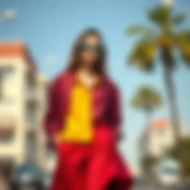 Stylish Colorful Ensemble Stylish mix of colors in a two-piece ensemble