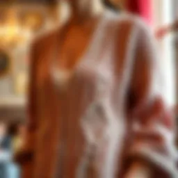 Delicate knit cardigan showcasing intricate patterns