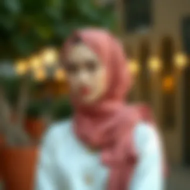 A fashion-forward modest ensemble featuring innovative design