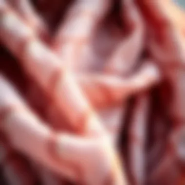 Intricate Details of Shimmering Scarves Close-up of the intricate texture of a shimmering scarf