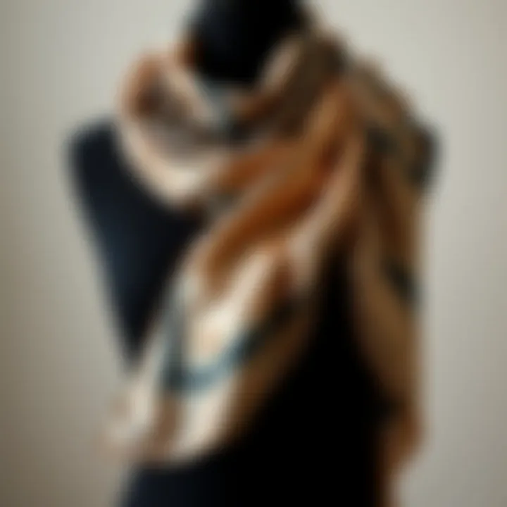 Elegant silk scarf draped gracefully