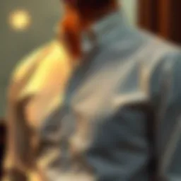 Elegantly tailored Italian shirt showcasing fine craftsmanship