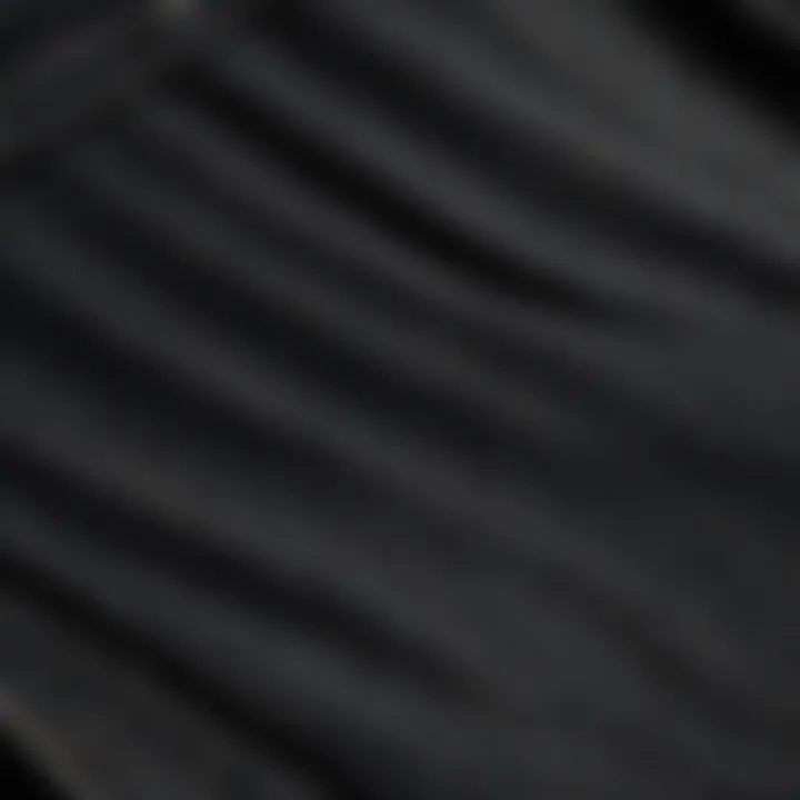 Close-up of the fabric texture of black jeans