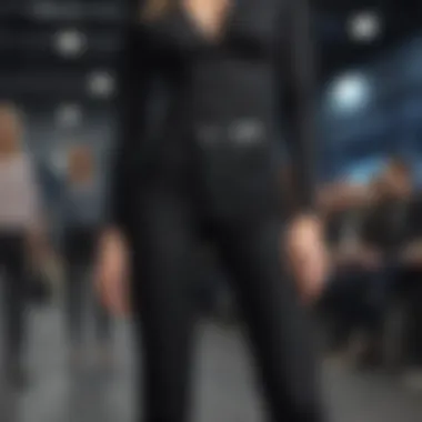 Black Jeans at a Fashion Event A fashion-forward look featuring black jeans at an event