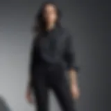 A stylish black denim pant paired with a chic top