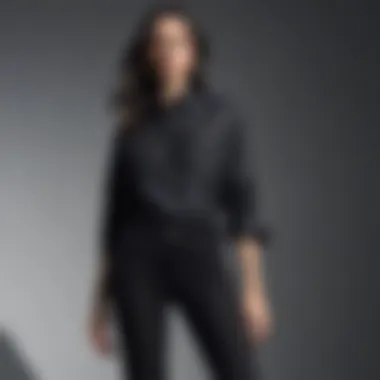 Chic Combination of Black Denim A stylish black denim pant paired with a chic top
