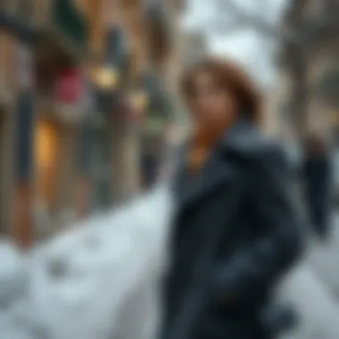 Timeless Wool Coat Classic wool coat on a snowy street