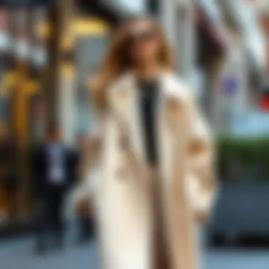Oversized Coat Fashion Oversized coat paired with stylish accessories